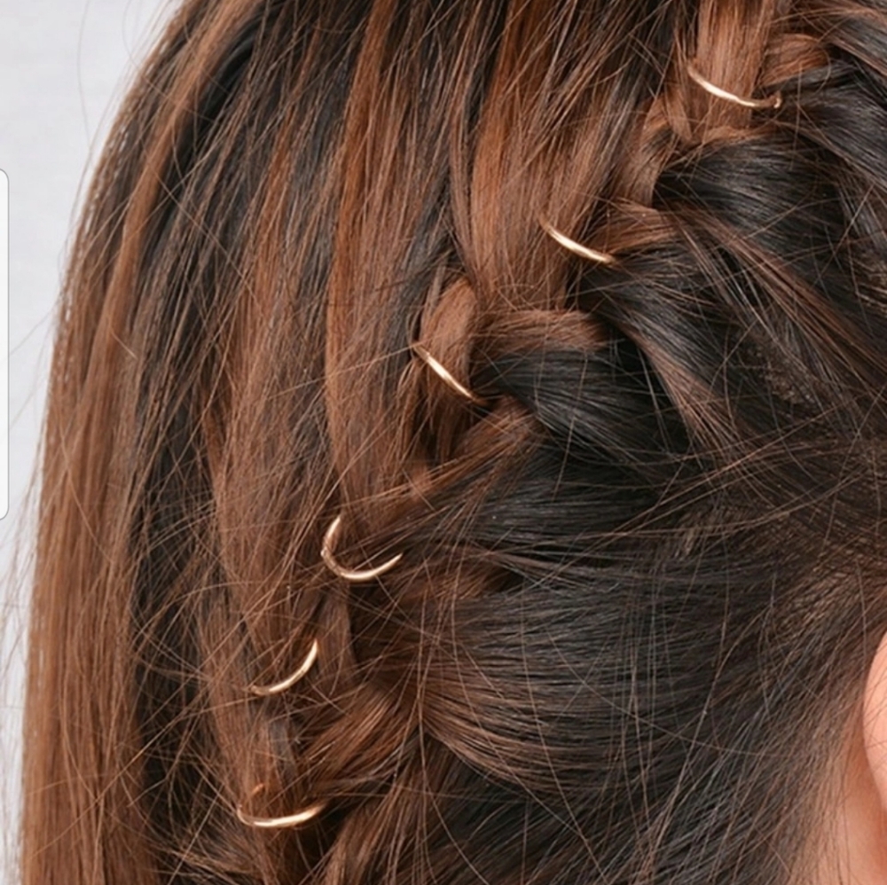 Gold Hair Rings - Picture 1 of 5